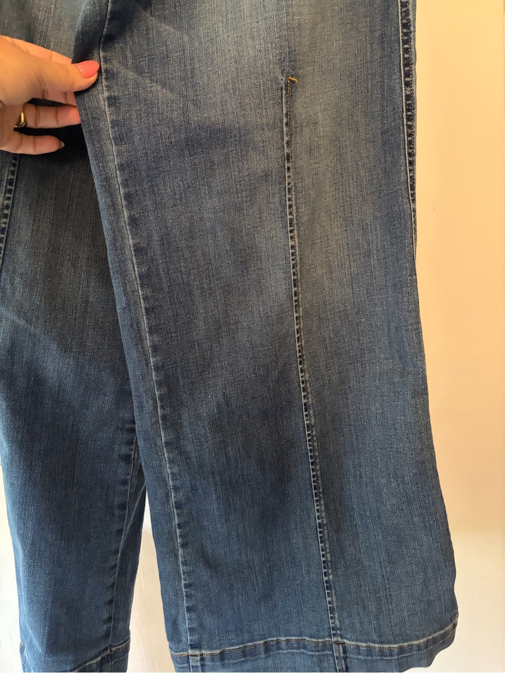 Spanx Wide Leg High-Rise Pull on Denim Women's - Blue - Picture 12 of 14